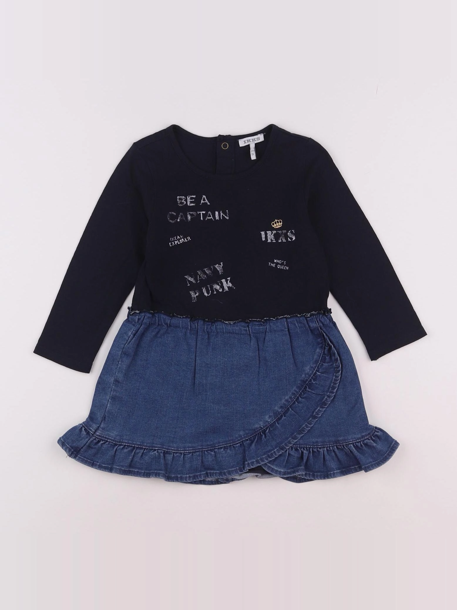 IKKS - robe bleu - 2 ans