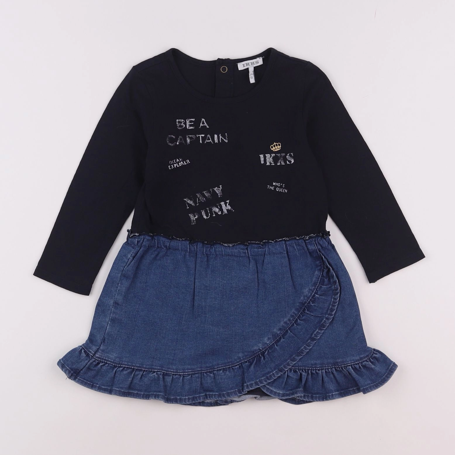 IKKS - robe bleu - 2 ans