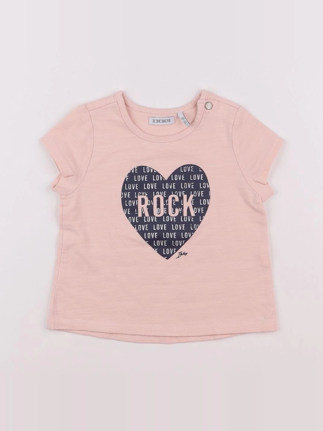 IKKS - tee-shirt rose - 18 mois
