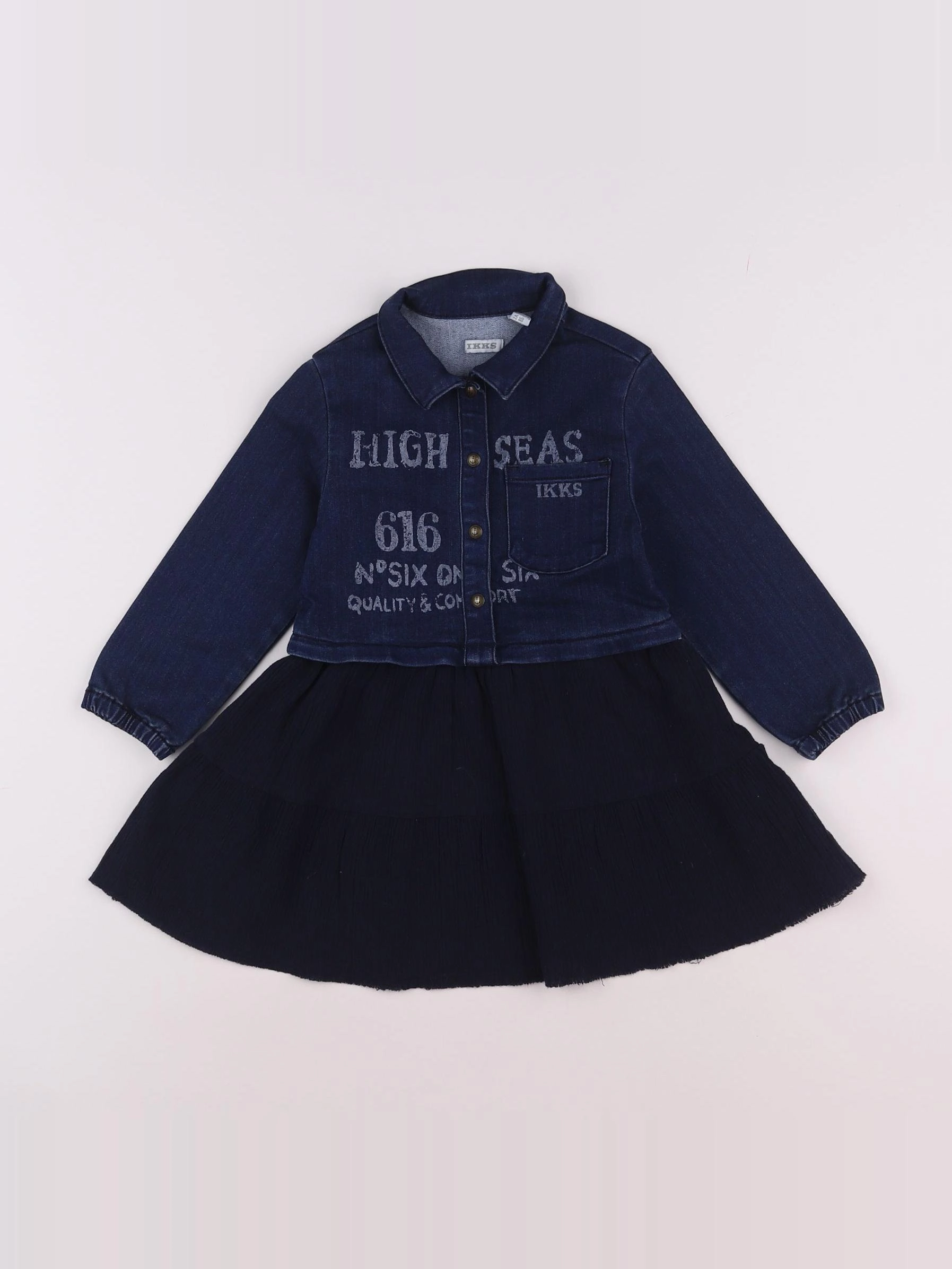 IKKS - robe bleu - 2 ans