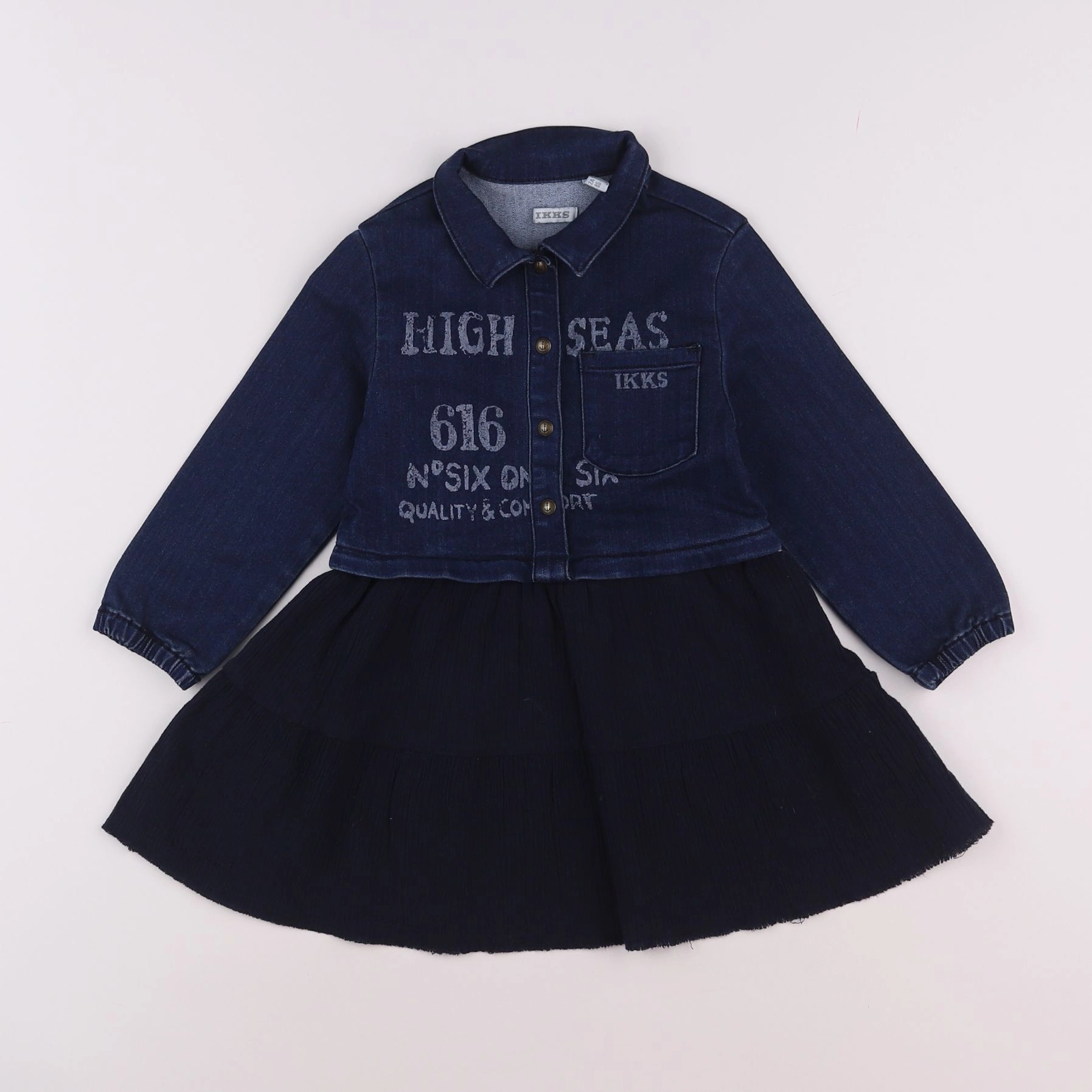 IKKS - robe bleu - 2 ans