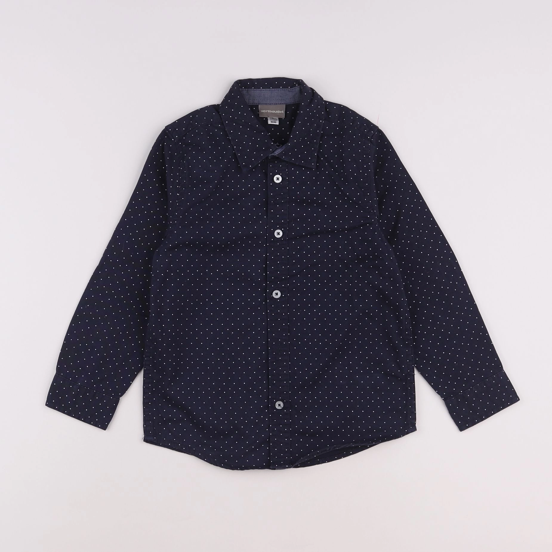 Vertbaudet - chemise bleu - 6 ans