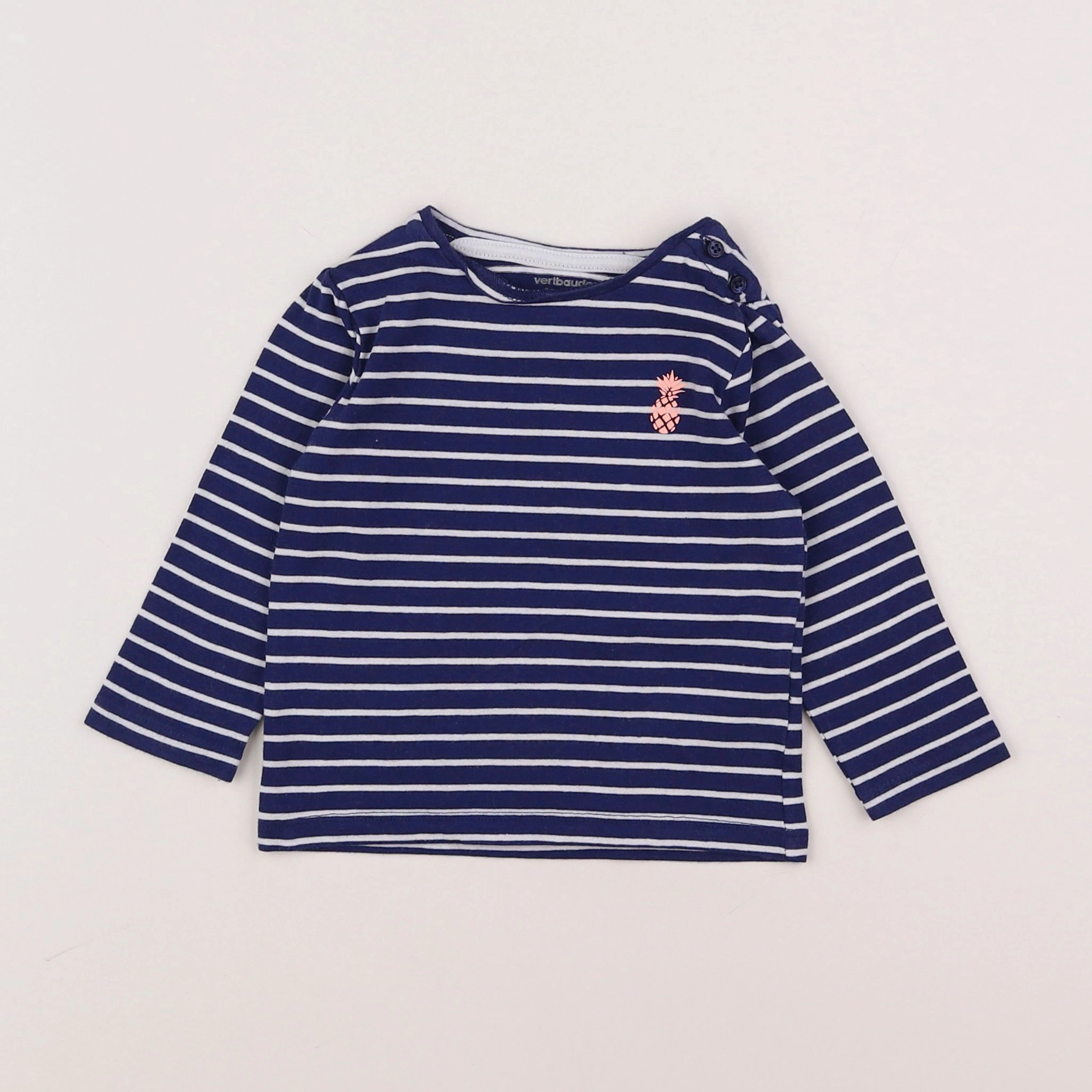 Vertbaudet - tee-shirt bleu - 9 mois