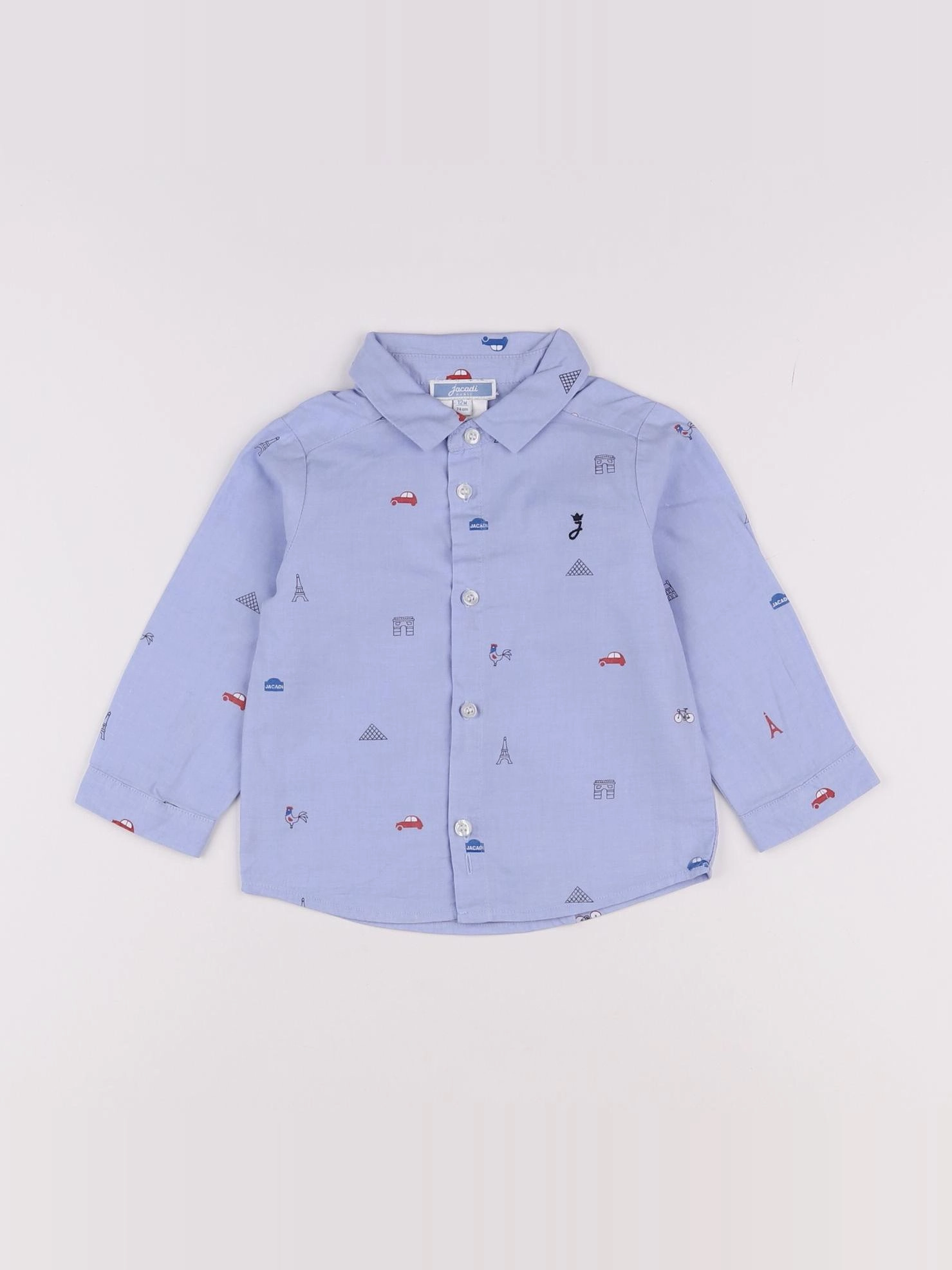 Jacadi - chemise bleu - 12 mois