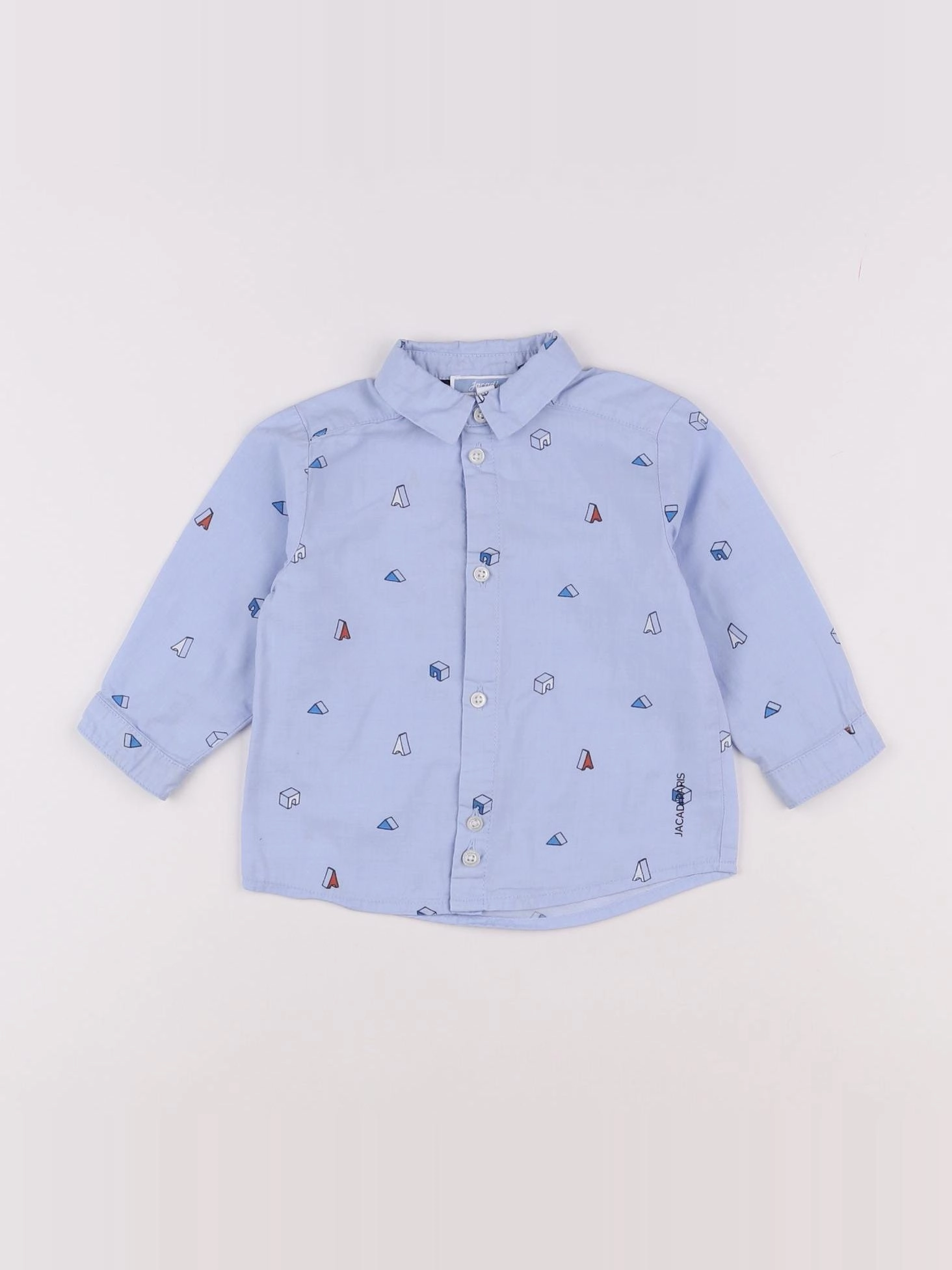 Jacadi - chemise bleu - 12 mois