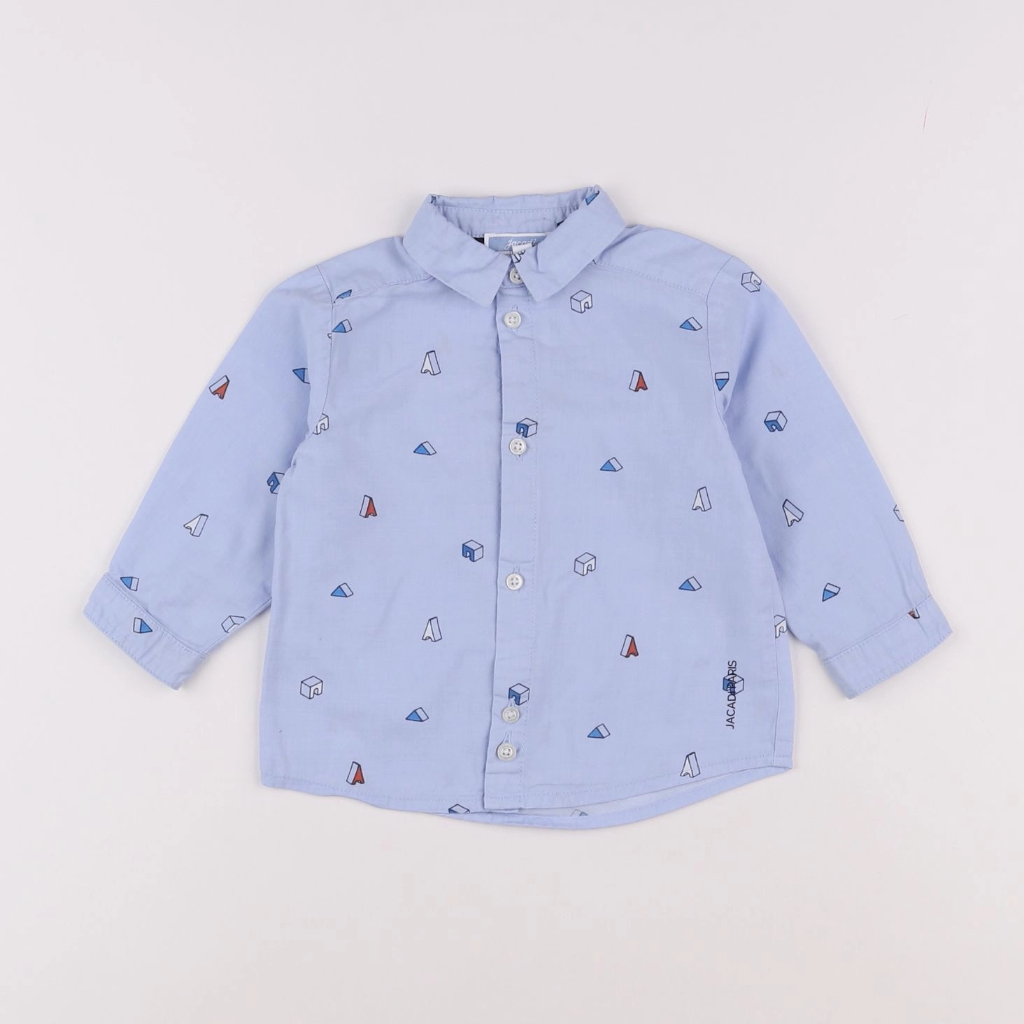 Jacadi - chemise bleu - 12 mois