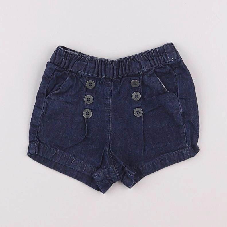 Vertbaudet - short bleu - 3 mois