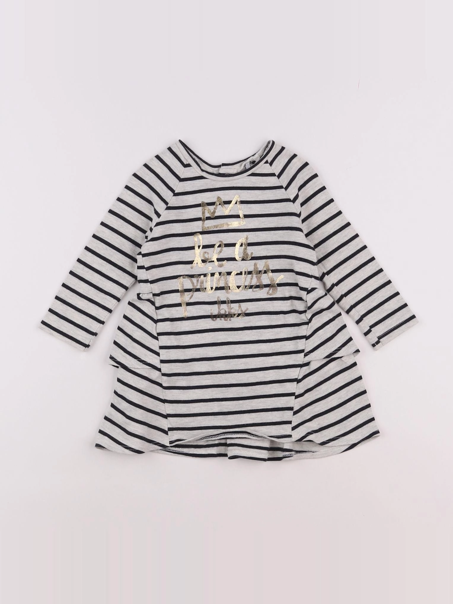 IKKS - robe gris, bleu - 12 mois