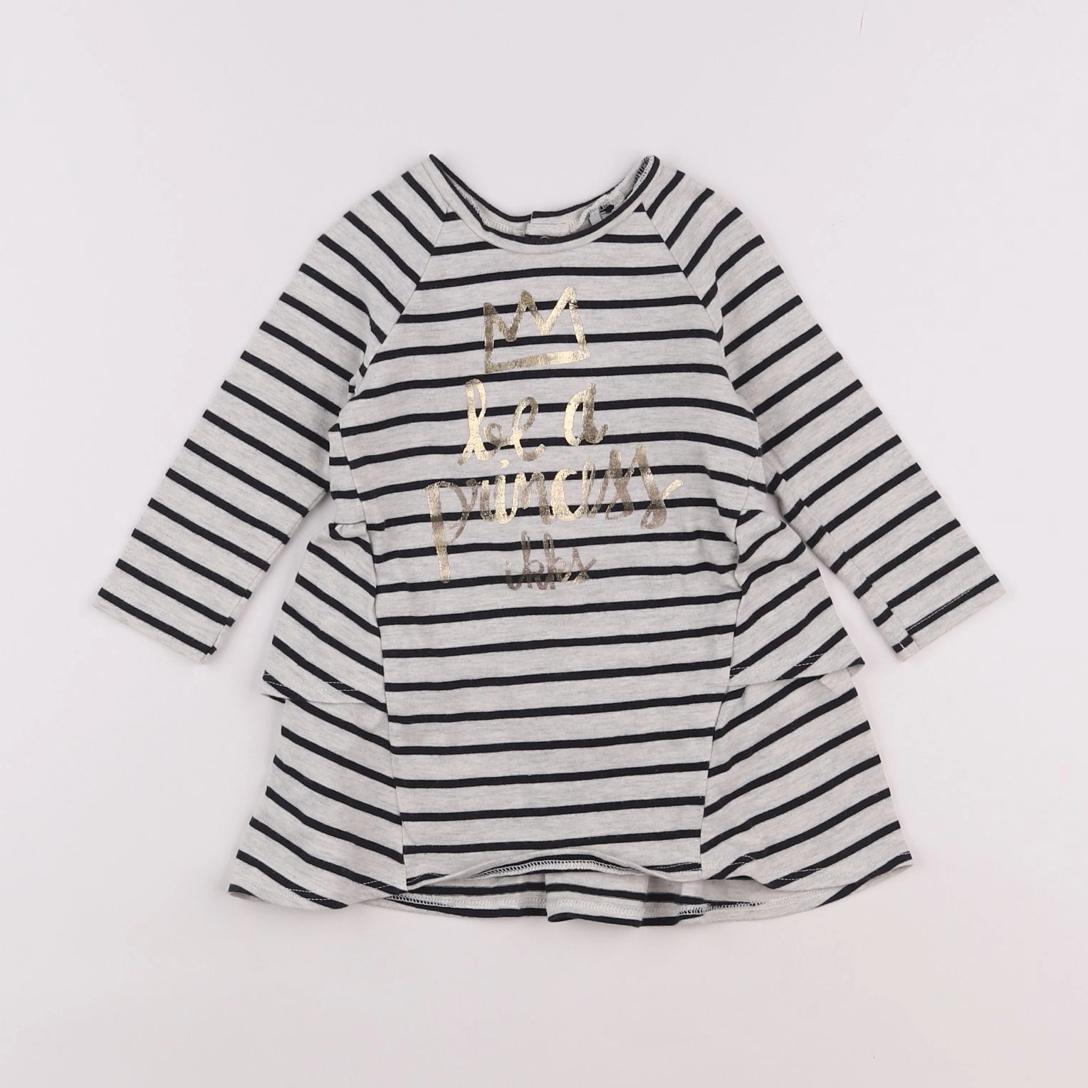 IKKS - robe gris, bleu - 12 mois