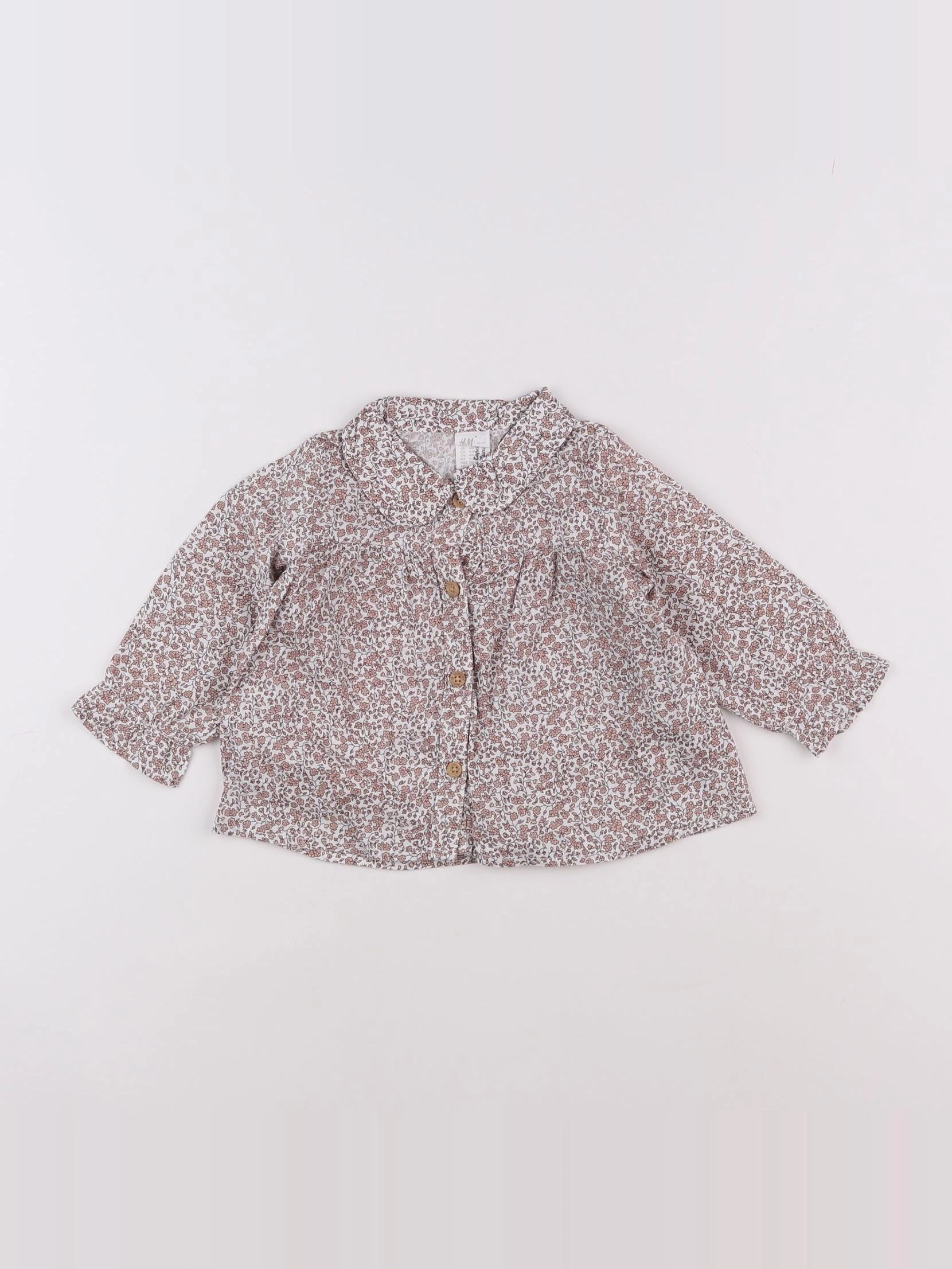H&M - blouse marron - 3/6 mois