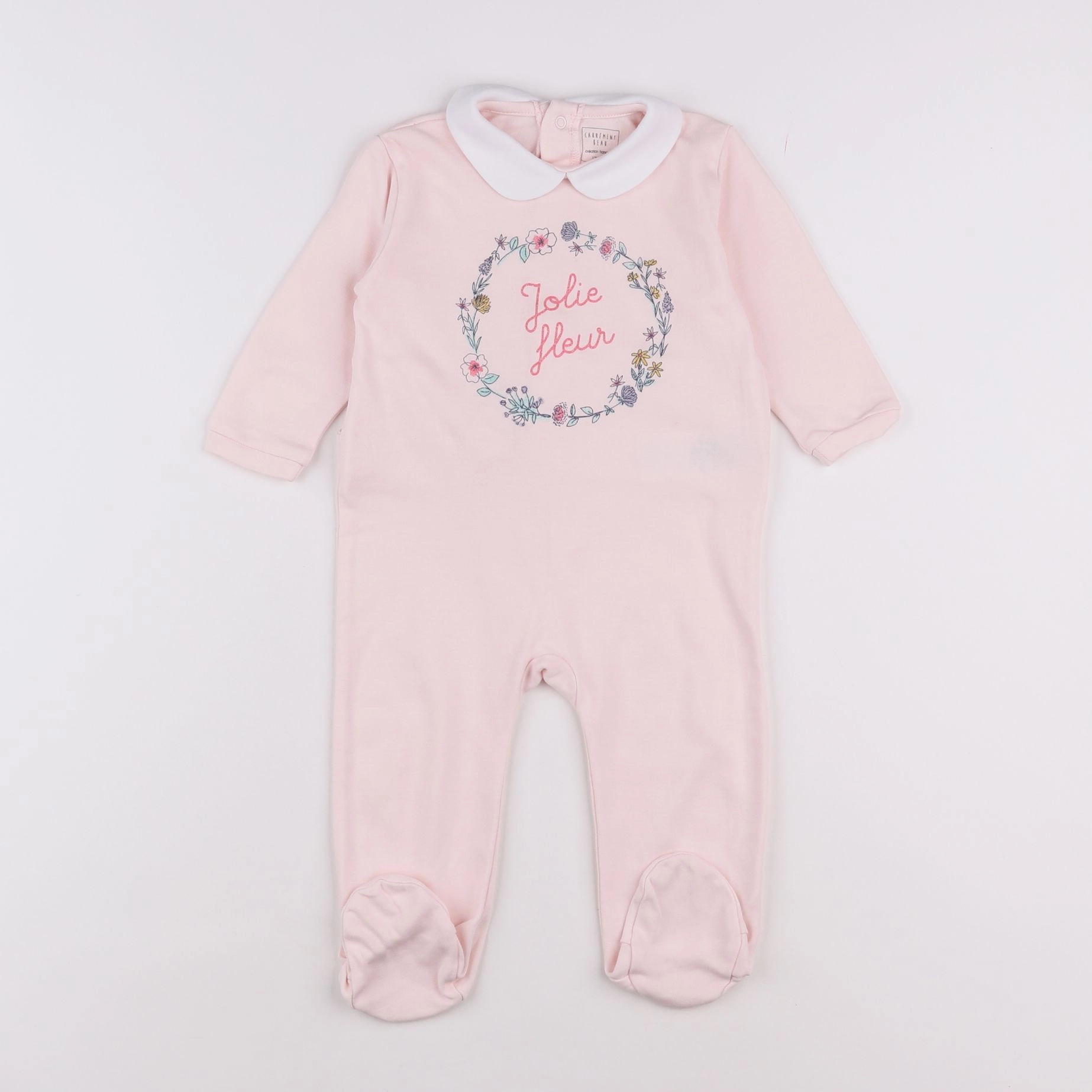 Carrément Beau - pyjama coton rose - 12 mois