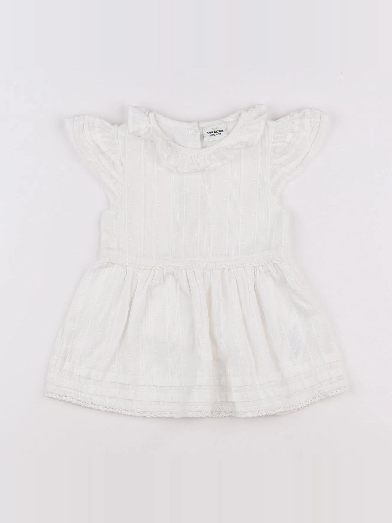 Zara - robe blanc - 12 mois