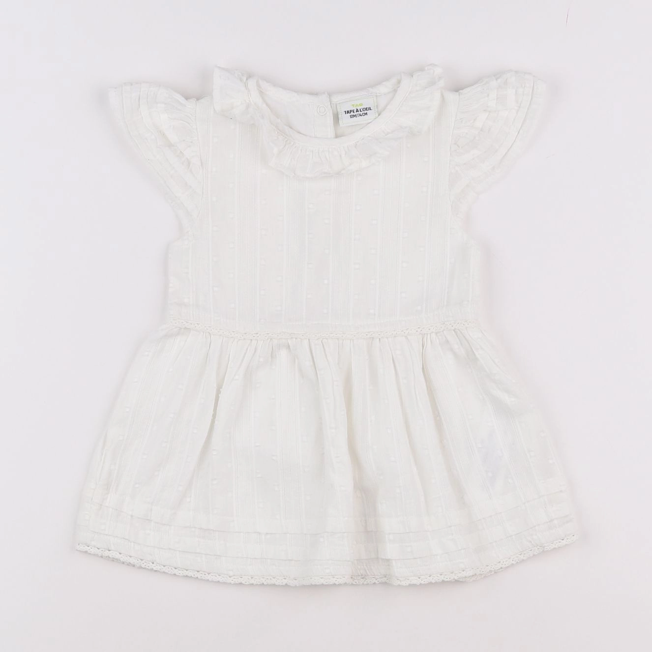 Zara - robe blanc - 12 mois