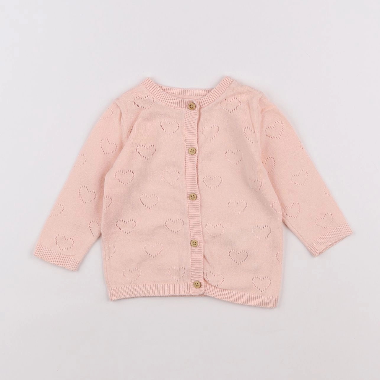 Vertbaudet - gilet rose - 6 mois