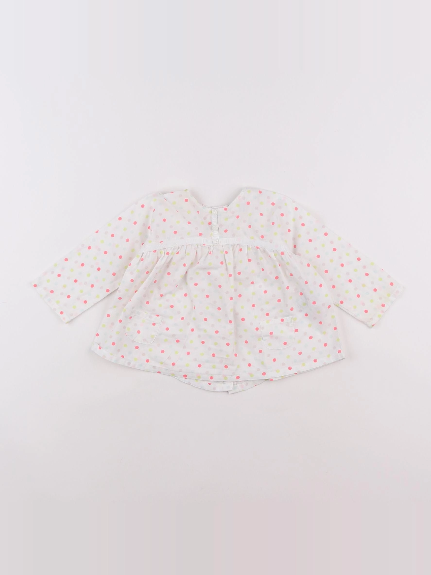 Vertbaudet - blouse blanc - 9 mois