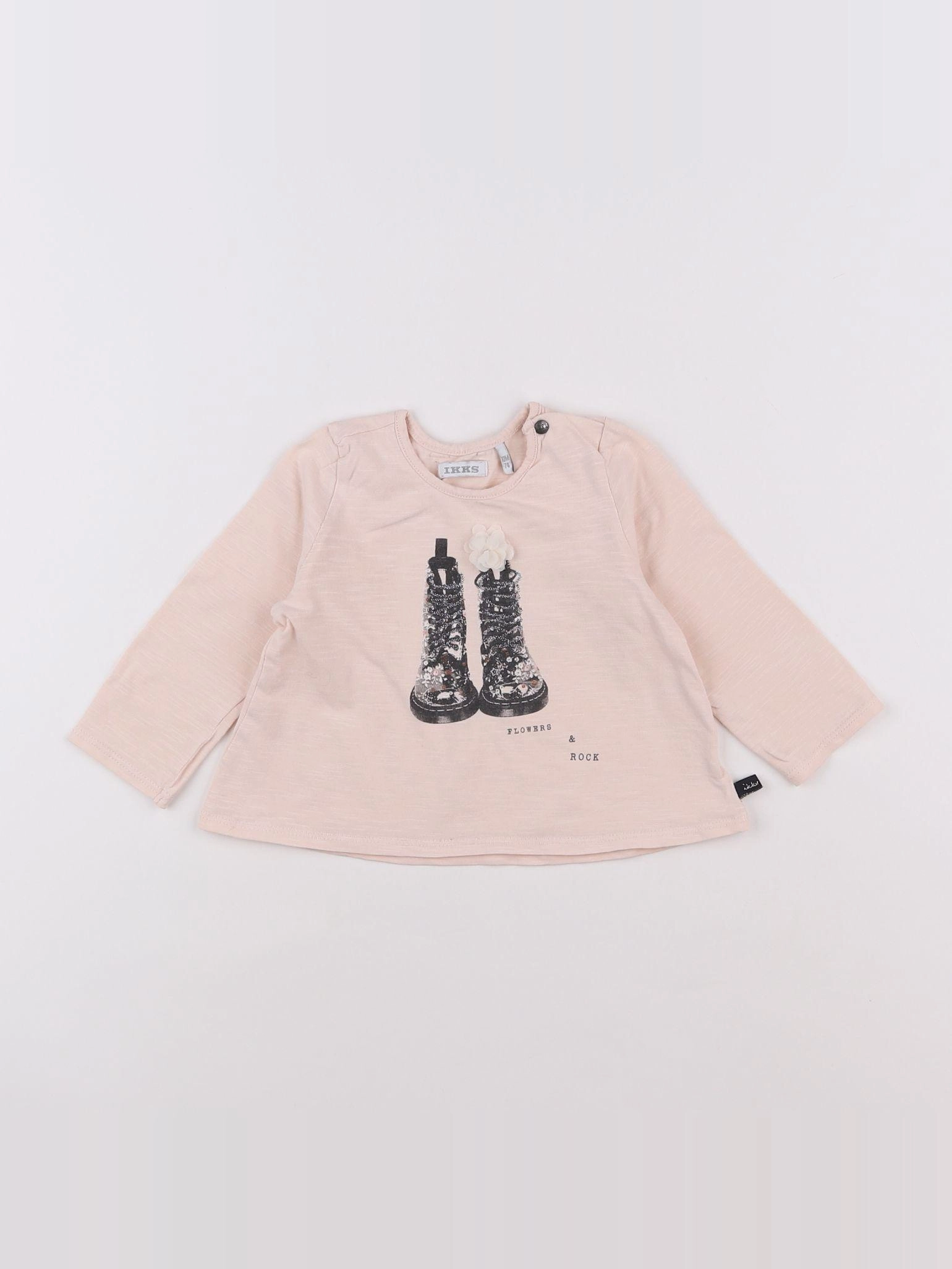 IKKS - tee-shirt rose - 12 mois