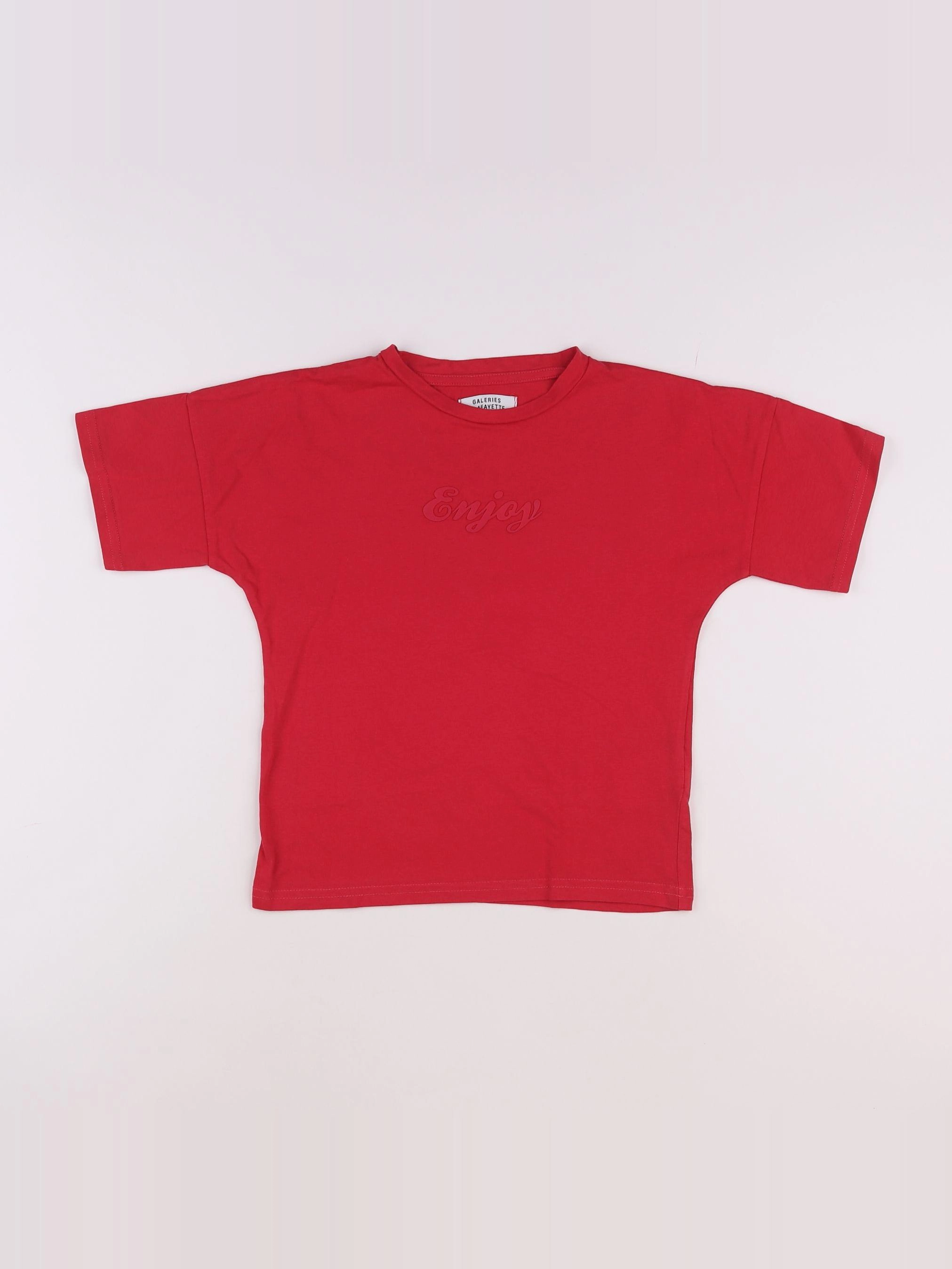 Galeries Lafayette - tee-shirt rouge - 8 ans