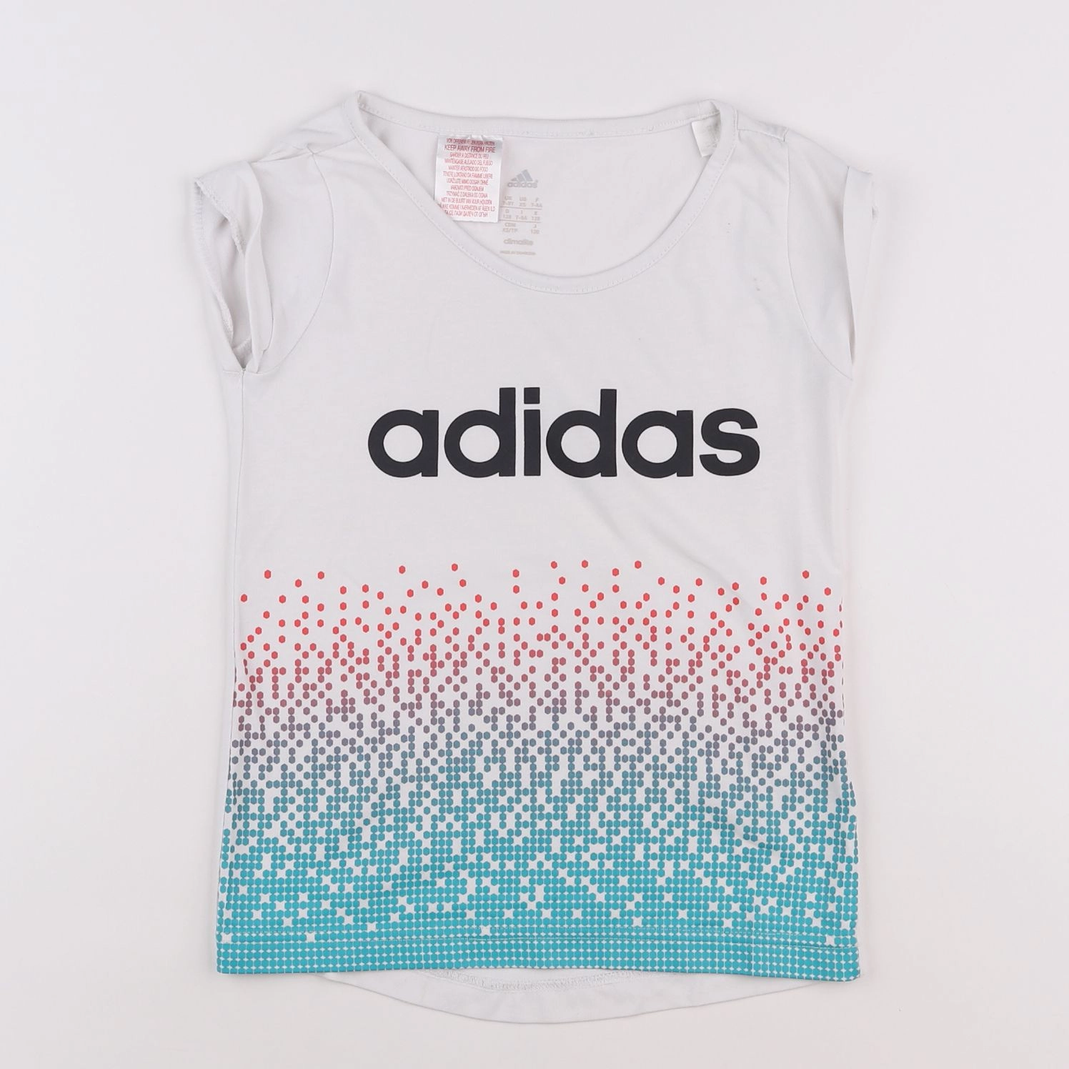 Adidas - tee-shirt multicolore - 7/8 ans