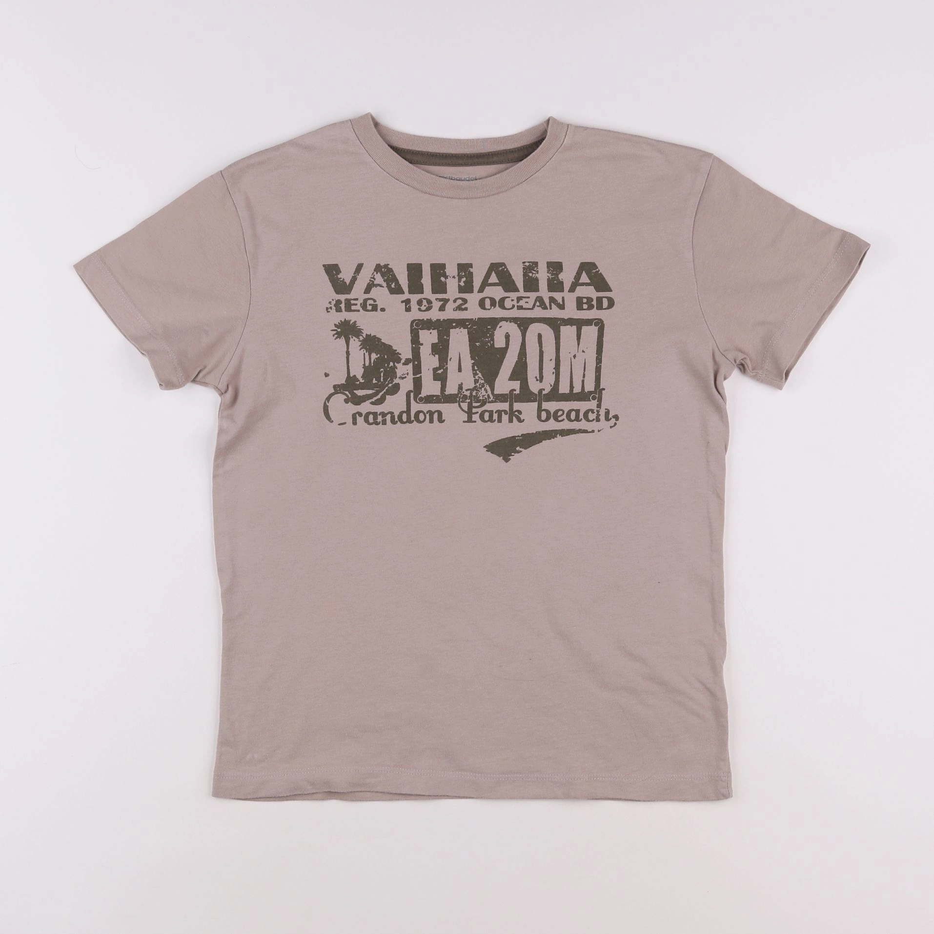 Vertbaudet - tee-shirt taupe - 10 ans