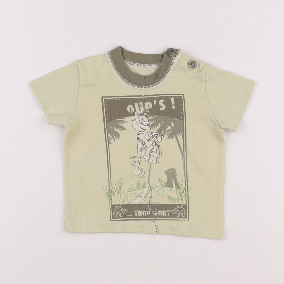 Petit Bateau - tee-shirt vert - 3 mois