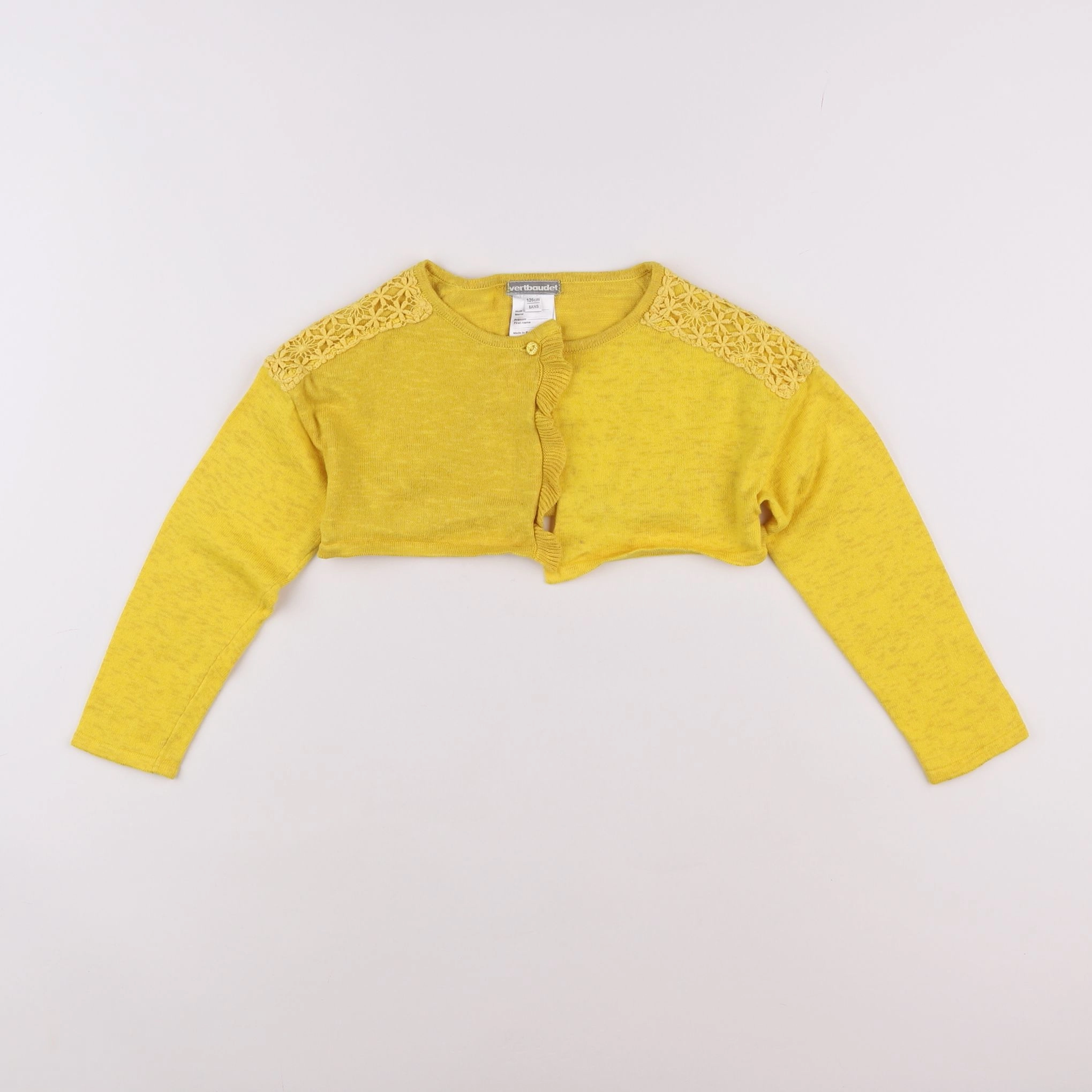 Vertbaudet - gilet jaune - 8 ans