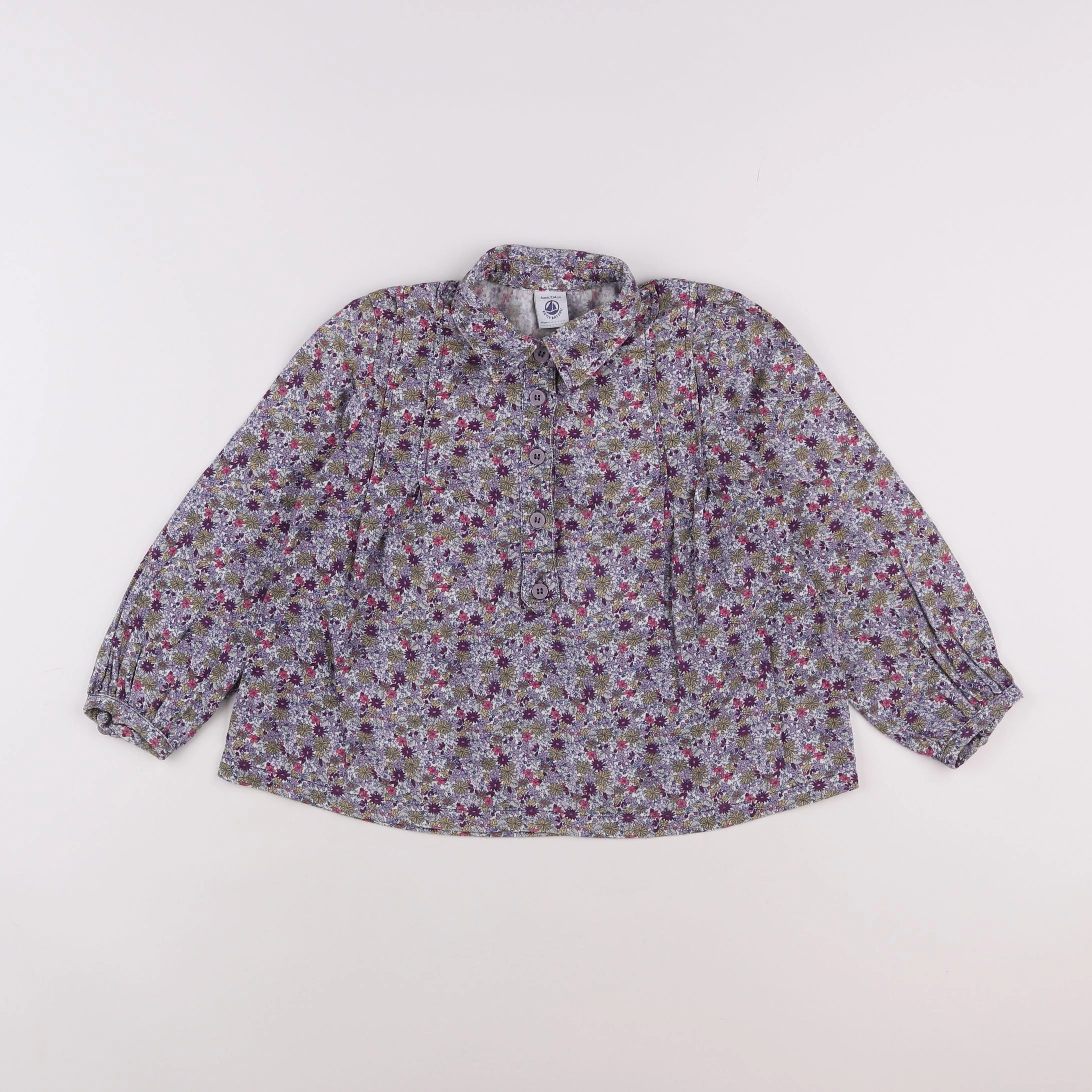 Petit Bateau - chemise violet - 6 ans