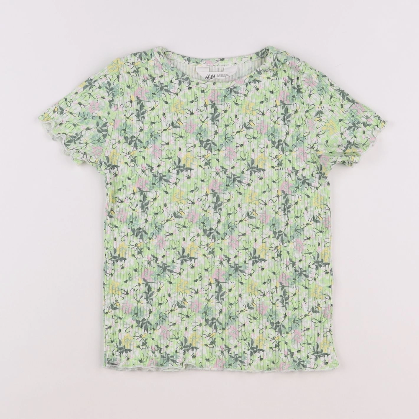 H&M - tee-shirt vert - 6/7 ans