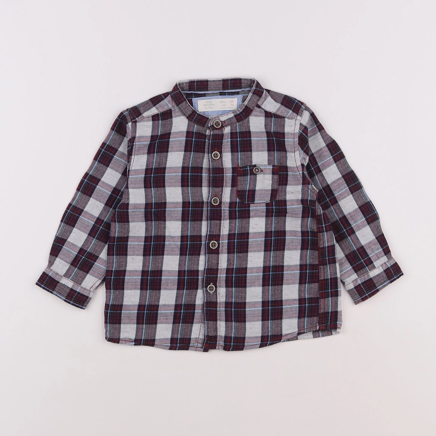 Zara - chemise violet - 6/9 mois