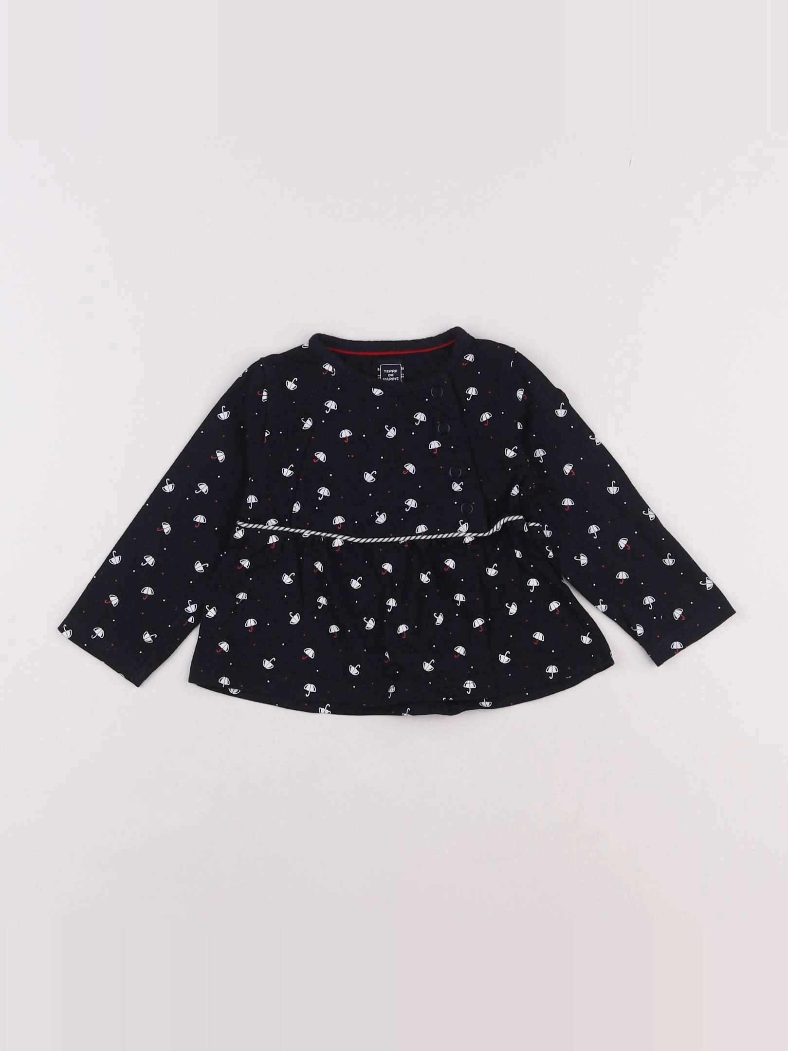 Terre de marins - blouse noir - 12 mois