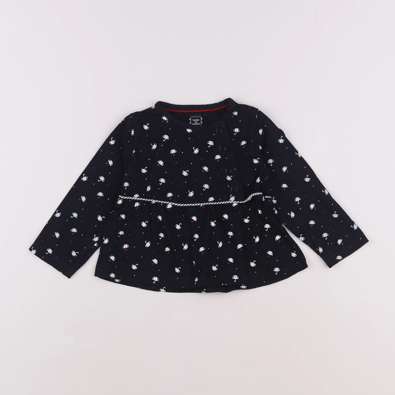 Terre de marins - blouse noir - 12 mois