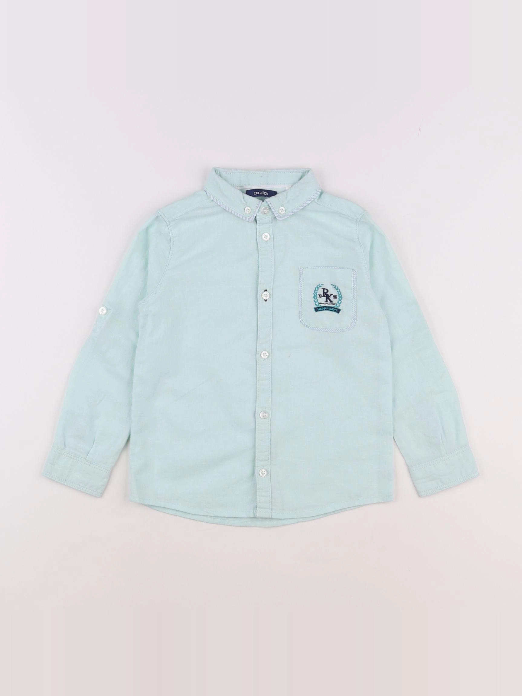 Okaidi - chemise vert - 4 ans