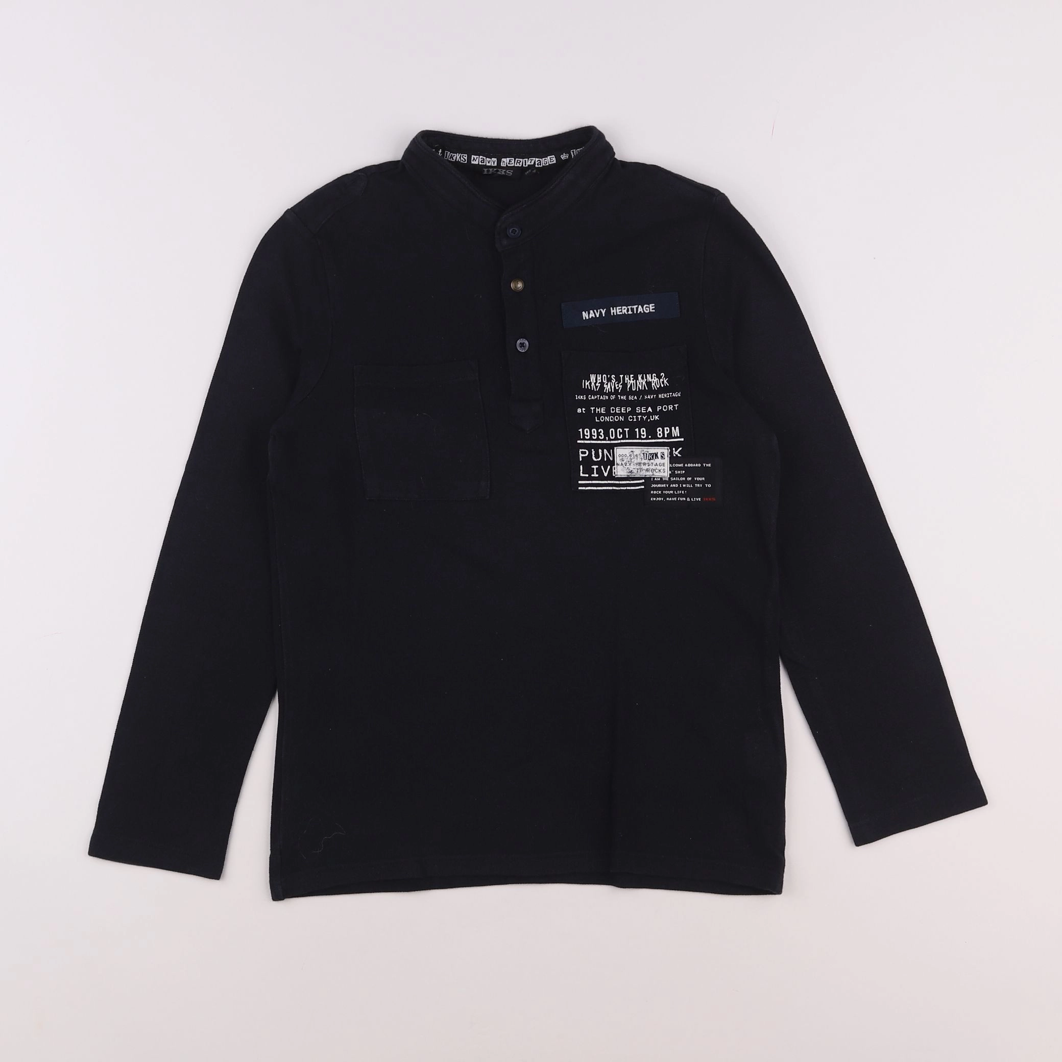IKKS - polo noir - 10 ans