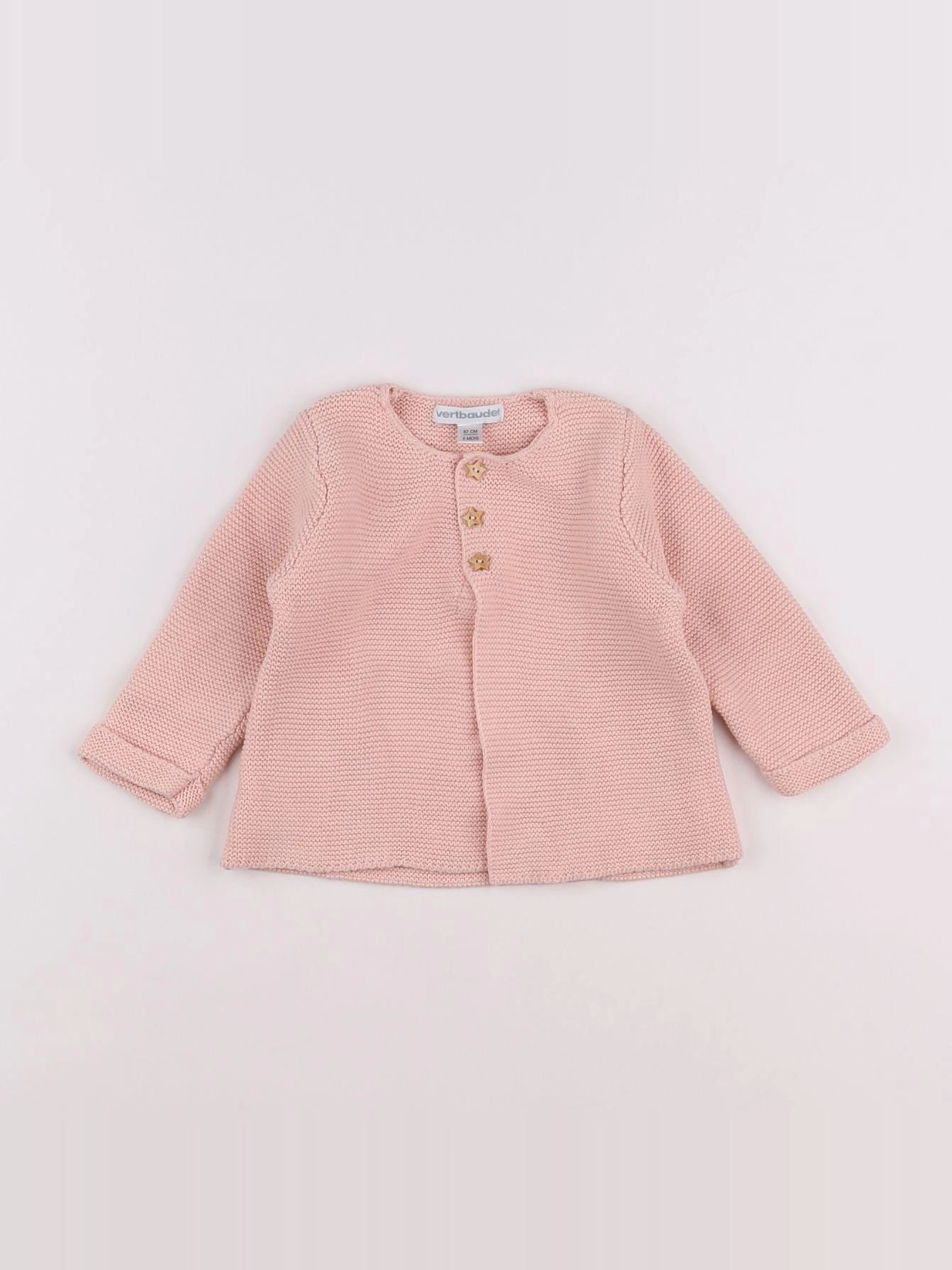 Vertbaudet - gilet rose - 6 mois