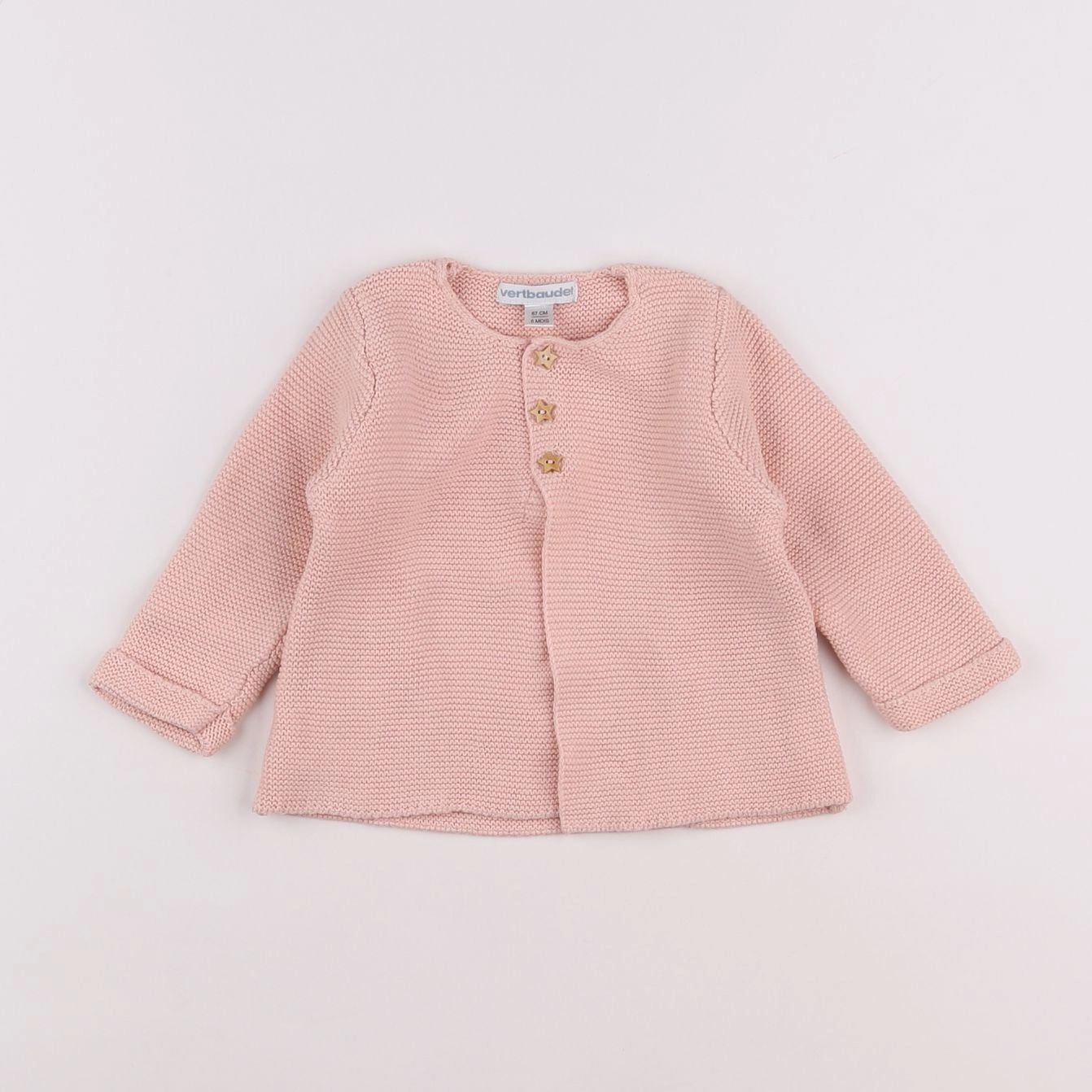 Vertbaudet - gilet rose - 6 mois