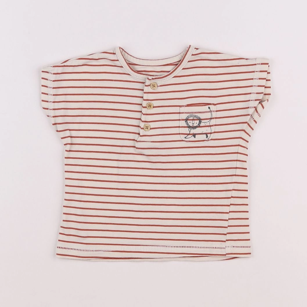 Vertbaudet - tee-shirt rouge - 6 mois