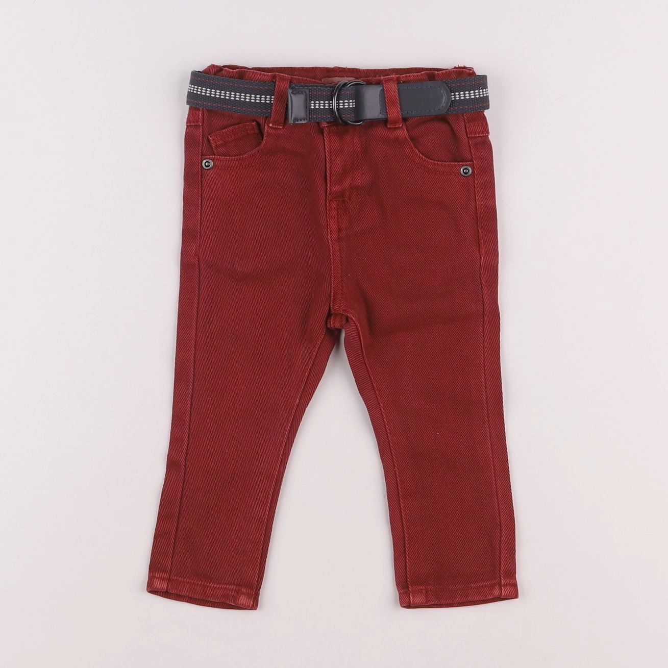 Vertbaudet - jean rouge - 6 mois