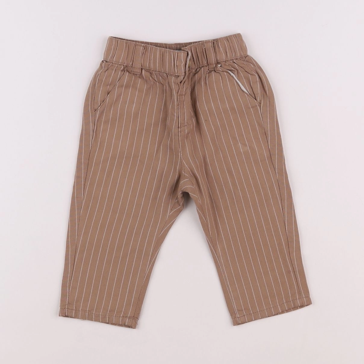 Vertbaudet - pantalon marron - 6 mois