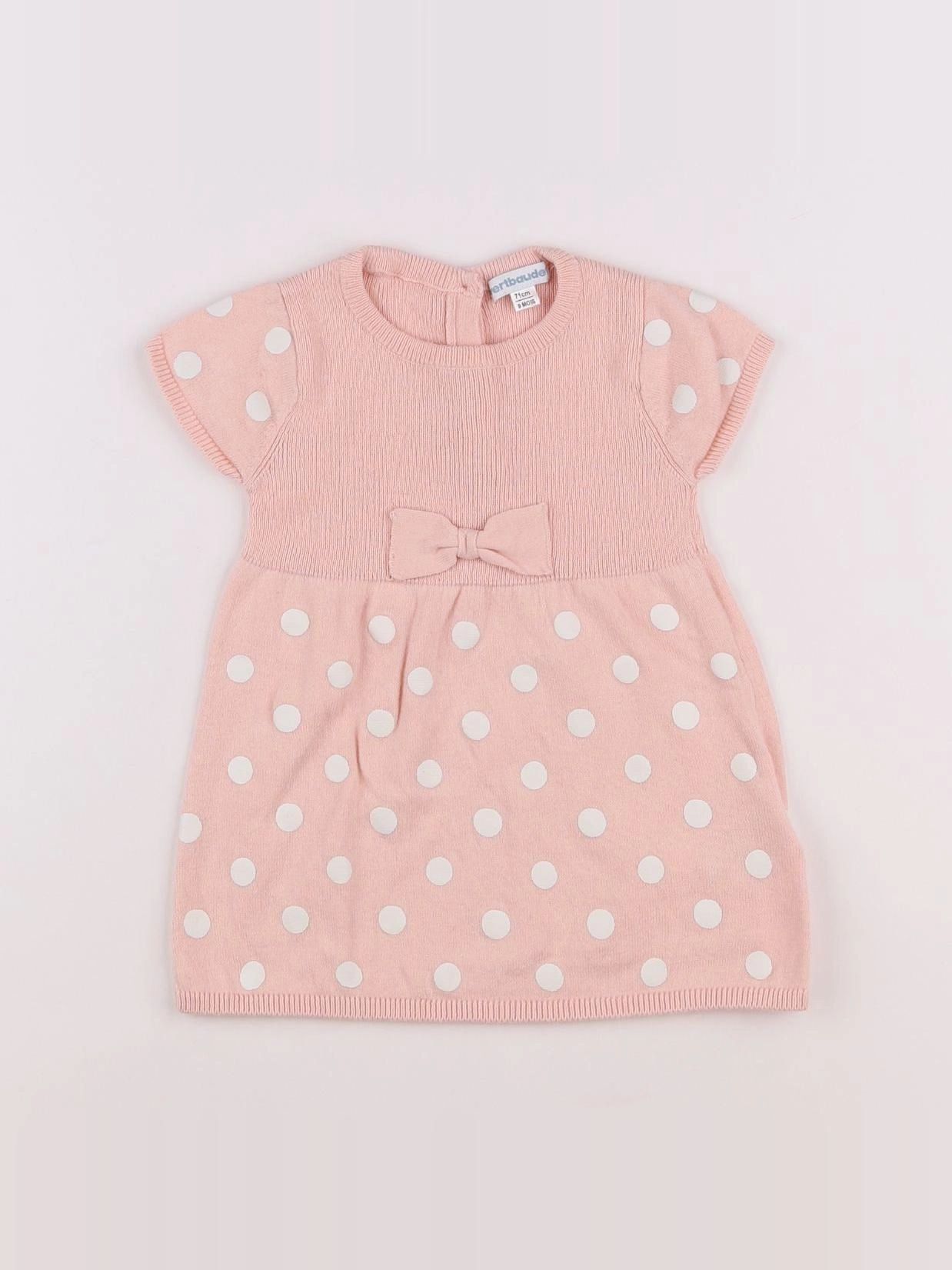 Vertbaudet - robe rose - 9 mois
