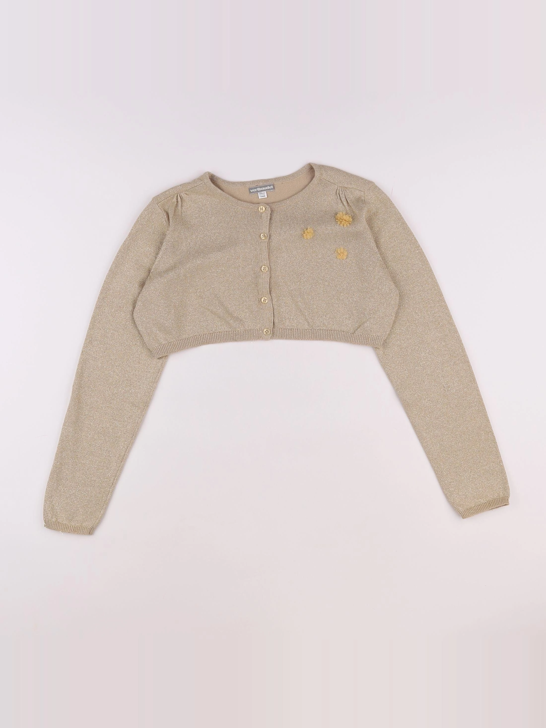 Vertbaudet - gilet or - 12 ans