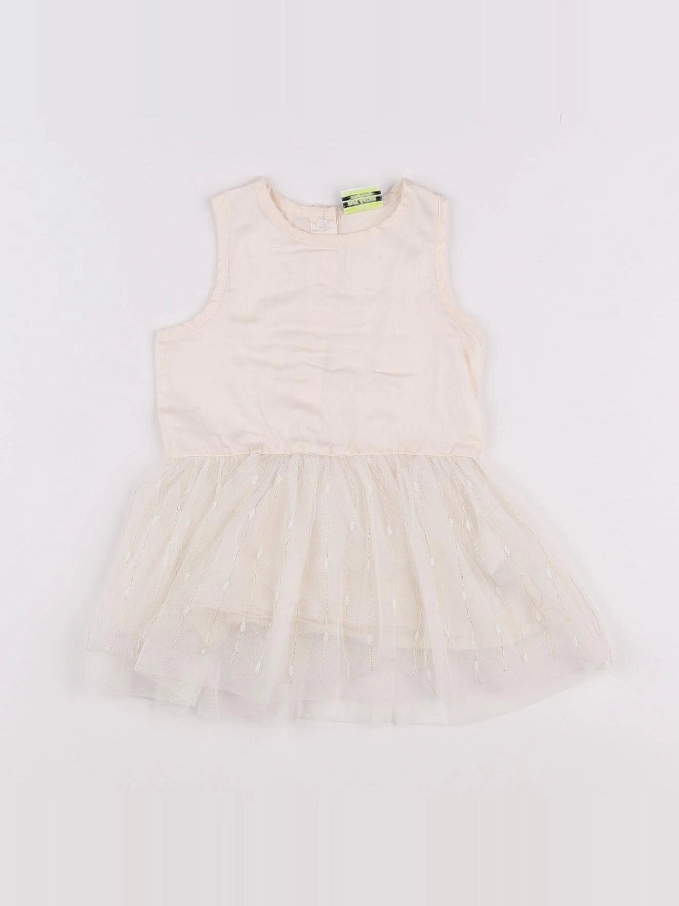 Tape à l'oeil - robe beige, or - 12 mois