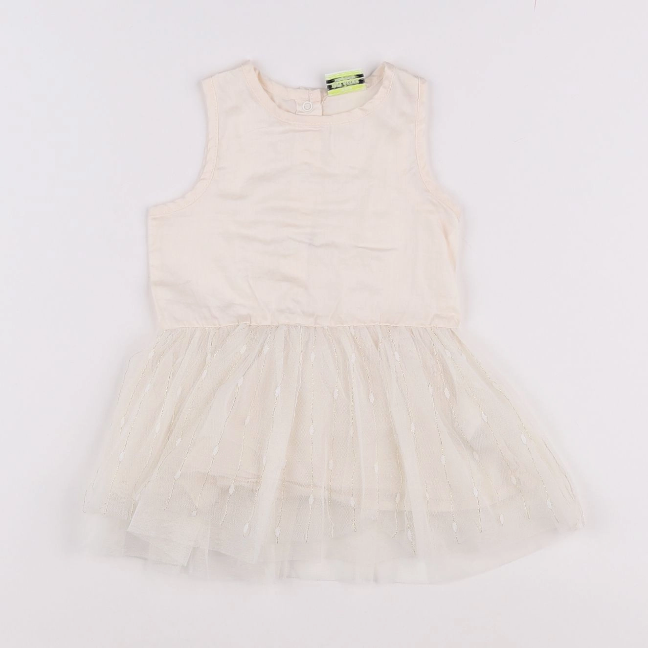 Tape à l'oeil - robe beige, or - 12 mois