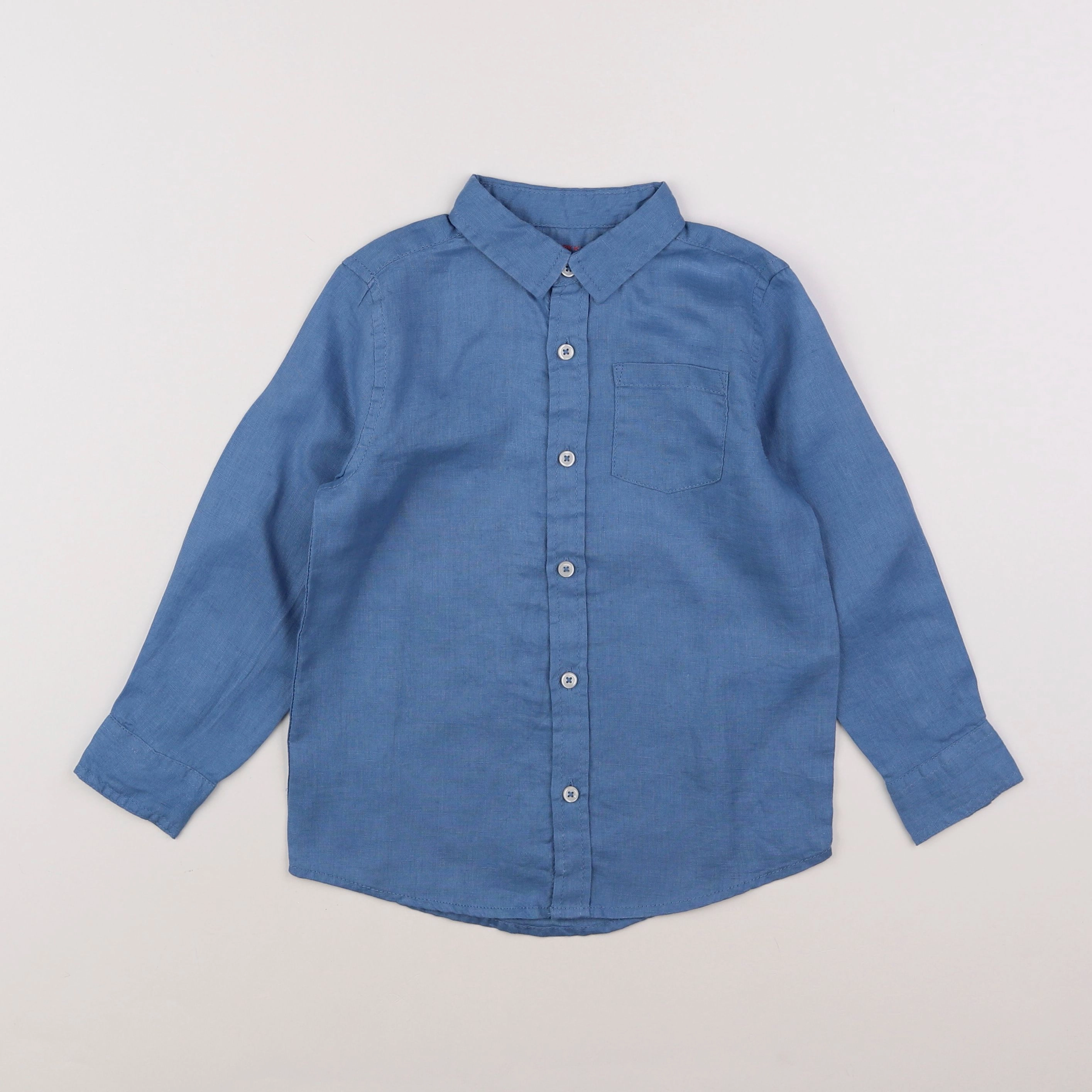 Monoprix - chemise bleu - 4 ans
