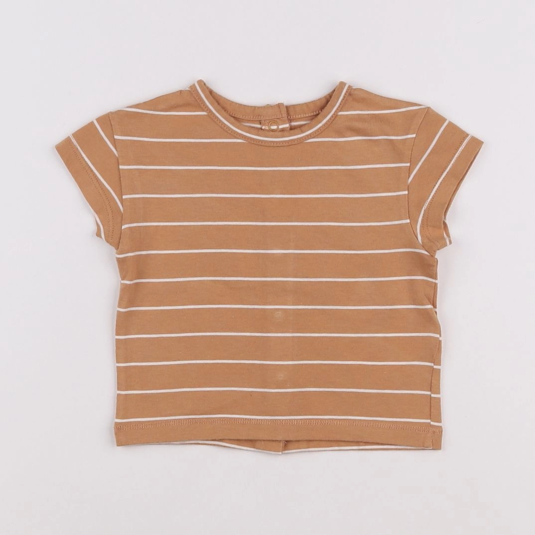 Vertbaudet - tee-shirt marron - 6 mois