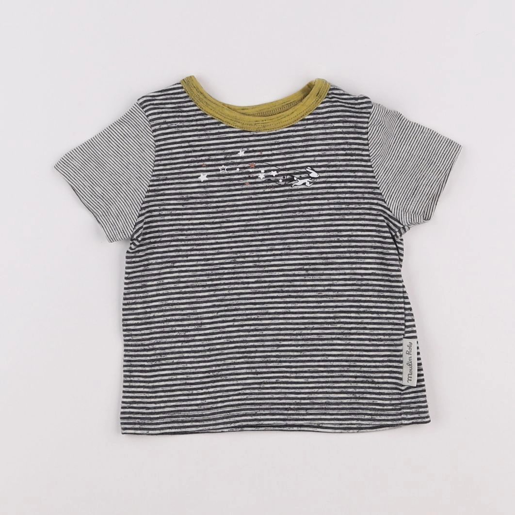 Moulin Roty - tee-shirt gris - 6 mois