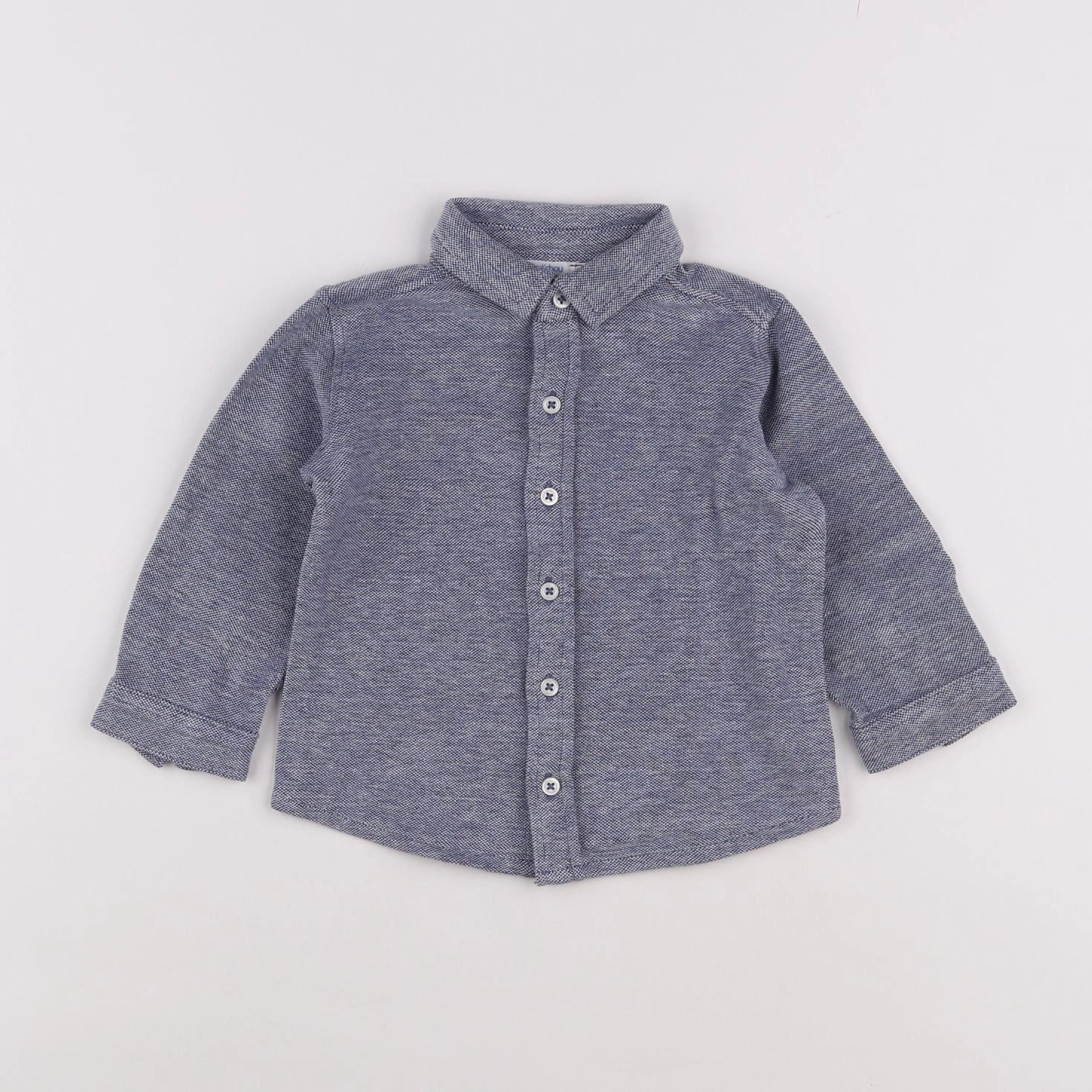 Boutchou - chemise bleu - 12 mois