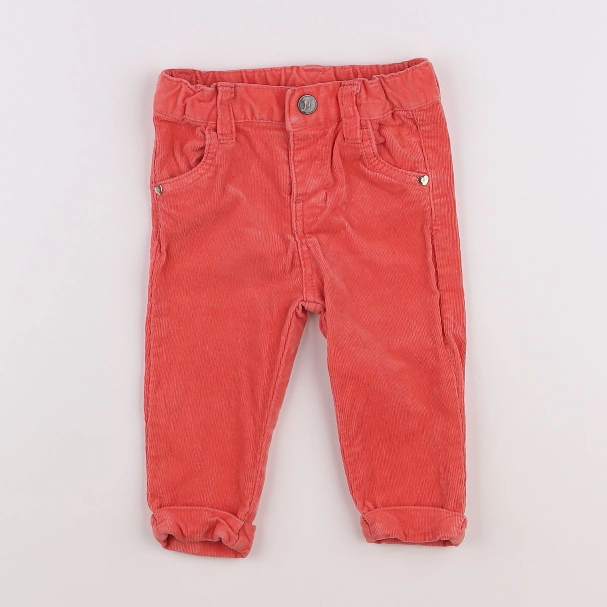 Noukie's - pantalon orange, rose - 9 mois