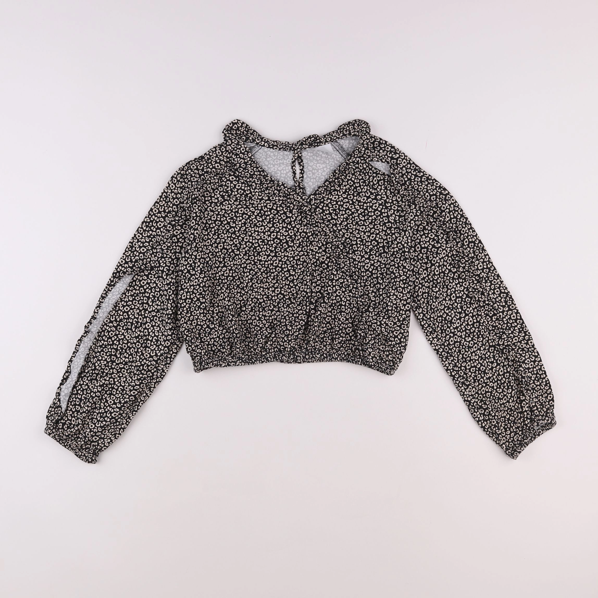 Zara - blouse beige, noir - 9 ans