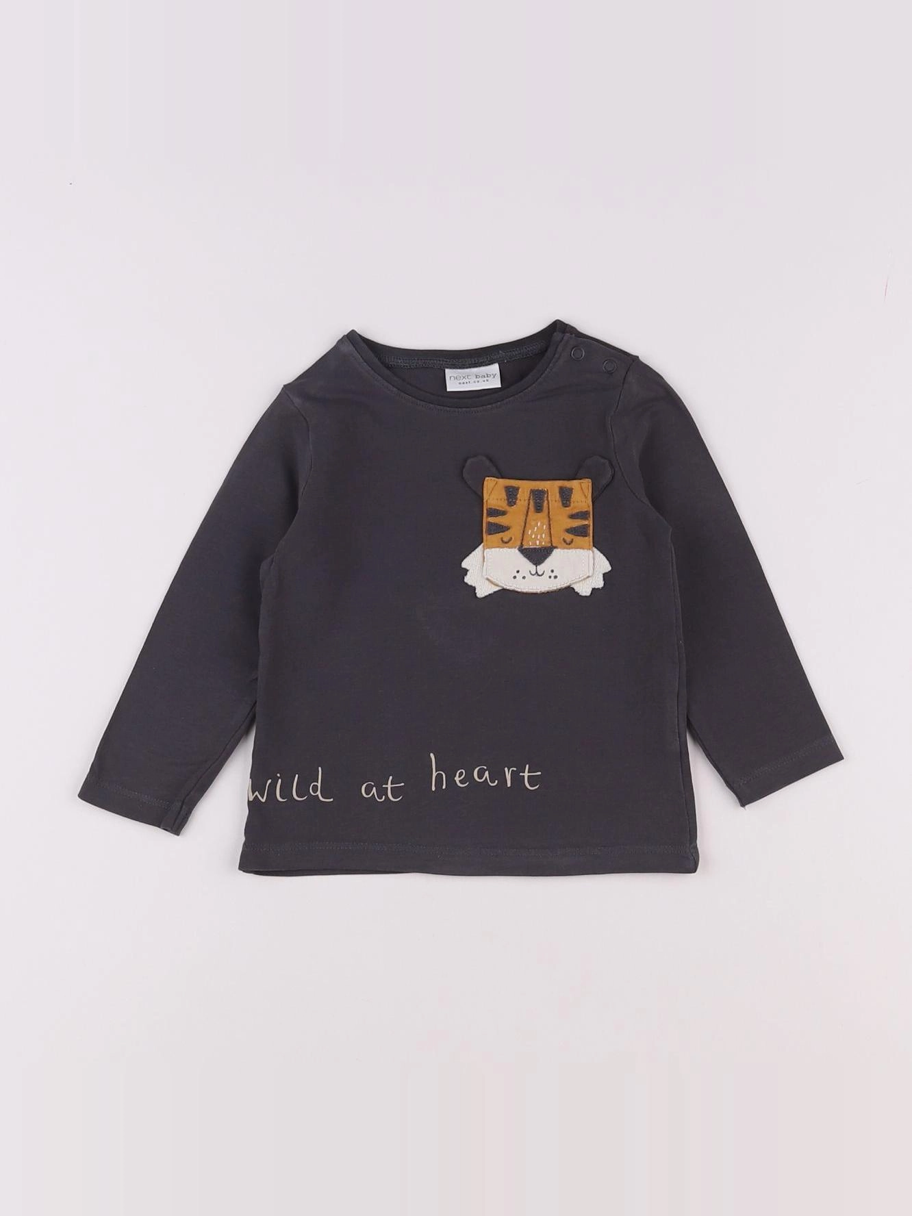 Next - tee-shirt gris - 6/9 mois