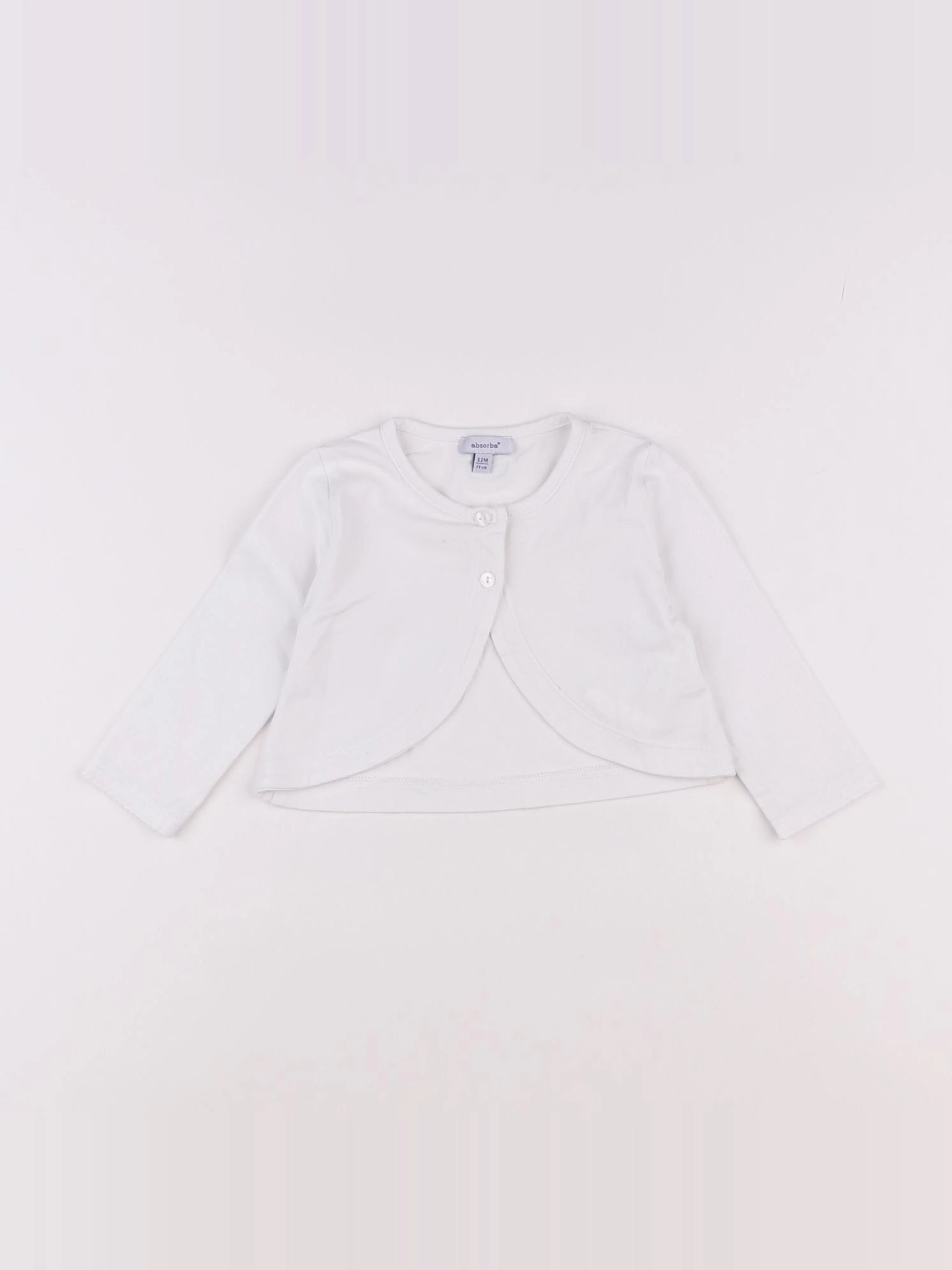 Absorba - gilet blanc - 12 mois