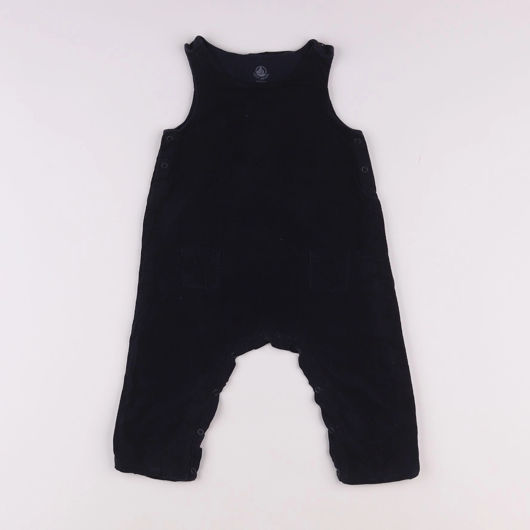 Petit Bateau - salopette bleu - 6 mois